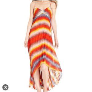 Calvin Klein spaghetti strap high-low dress